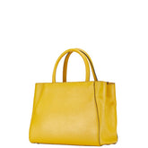 フェンディ プチトゥージュール ハンドバック ショルダーバッグ 2WAY 8BH253 イエロー レザー レディース FENDI 【中古】